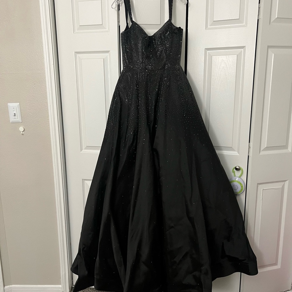 Sherri Hill Black ball gown with Sparkle Details